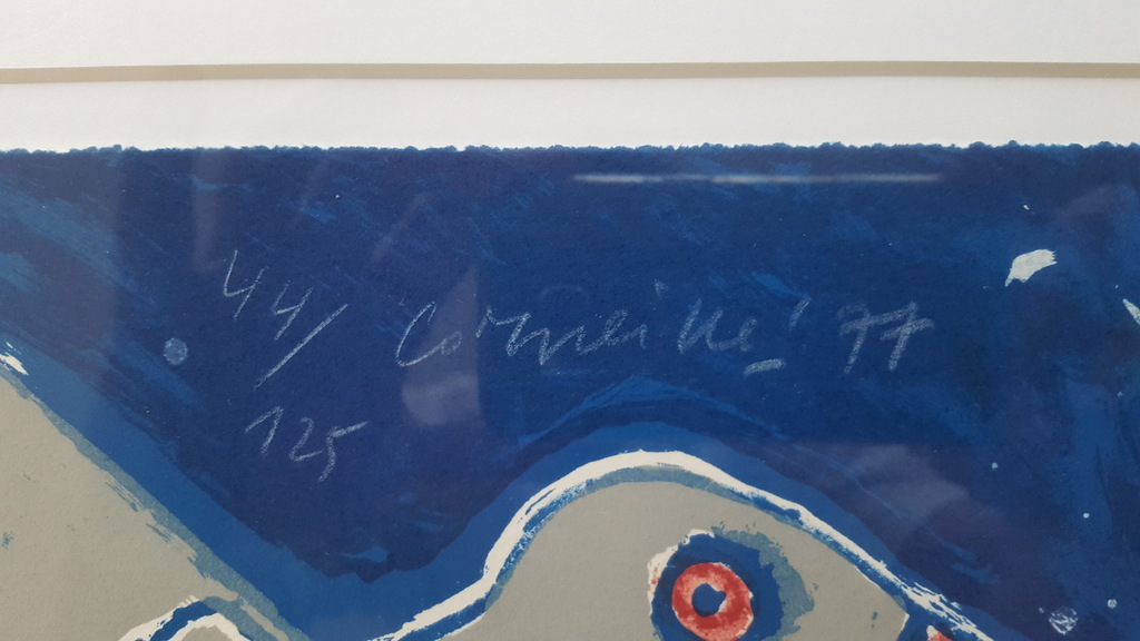 Corneille uit 1977 - zeefdruk 44/125, handgesigneerd en '77 (ingelijst) kopen? Bied vanaf 275!