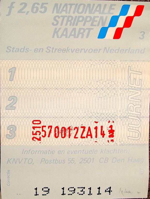 Rob Scholte zeefdruk Nationale Strippen Kaart kopen? Bied vanaf 99!