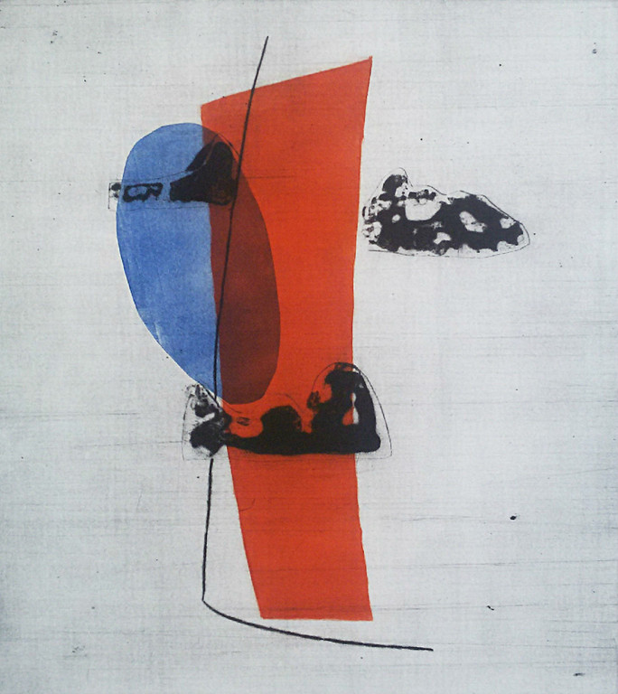 Anneke van der Mandele - Blue moon, aquatint ets kopen? Bied vanaf 35!