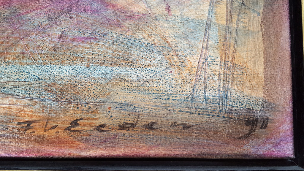 Frits van Eeden (1941) - Acryl op doek, gesigneerd rechts onder, verso en '91  kopen? Bied vanaf 950!
