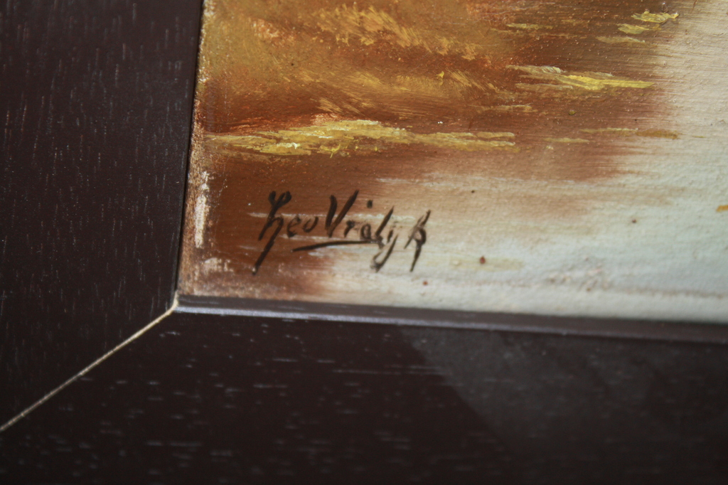 LEO VROLIJK - PARK LANDSCHAP MET MOLEN IN VERTE kopen? Bied vanaf 1!