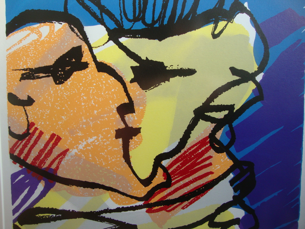 Herman Brood -Zeefdruk - ' TRUE LOVE '  - INGELIJST -  GROOT!!!!                 kopen? Bied vanaf 395!