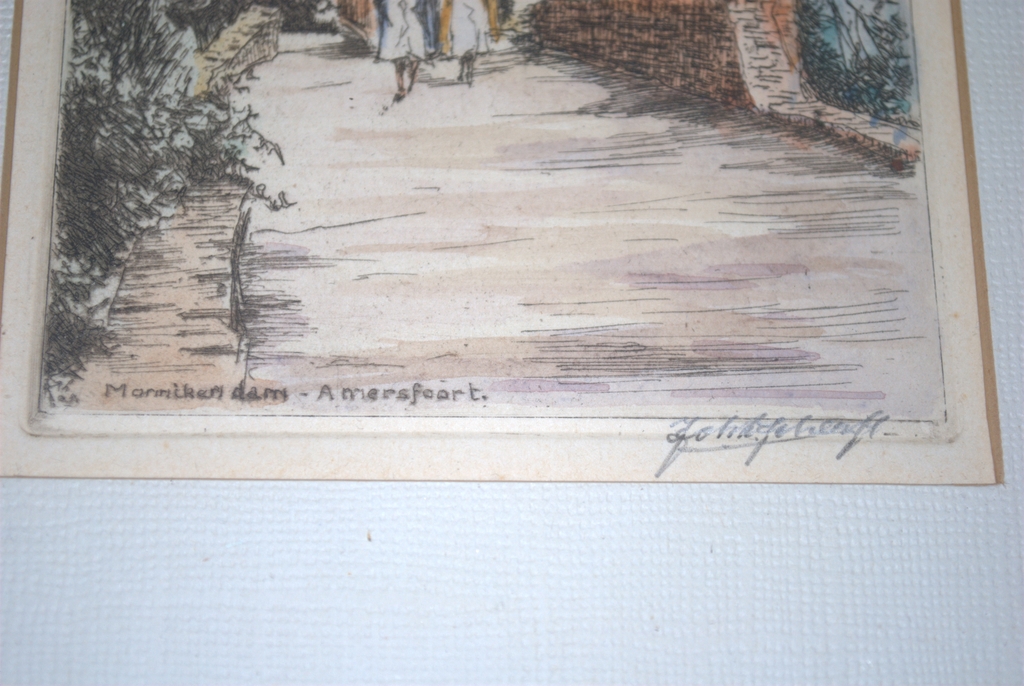 Amersfoort, de Monnikendam - gesigneerde kleurets kopen? Bied vanaf 25!