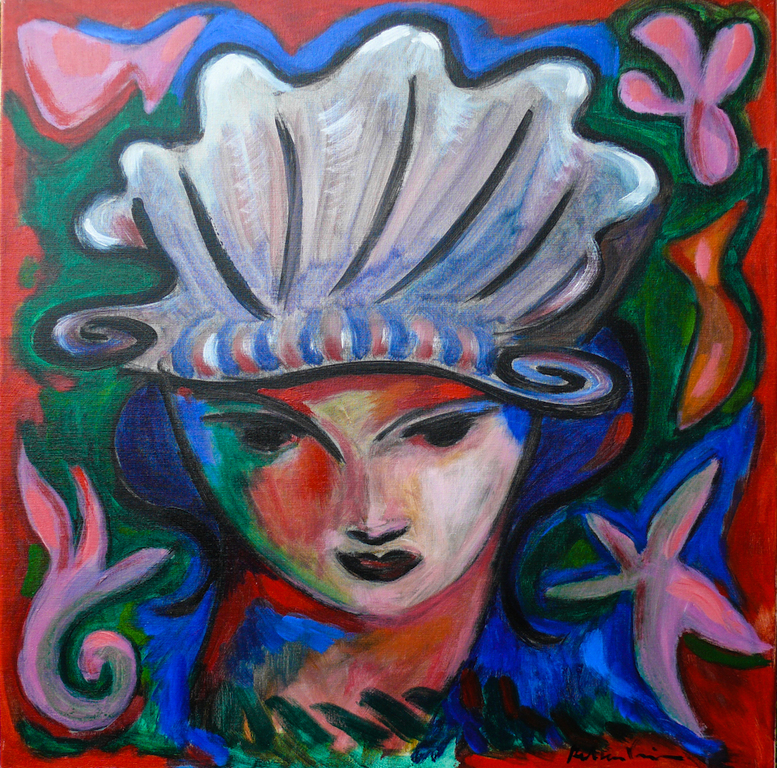 Rob van Trier, Dame met hoed, Olieverf op doek kopen? Bied vanaf 375!