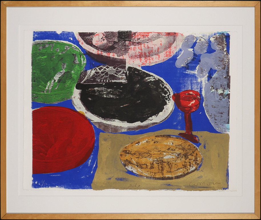 Cees Dolk: Zeefdruk, Dish 9 - Ingelijst kopen? Bied vanaf 35!