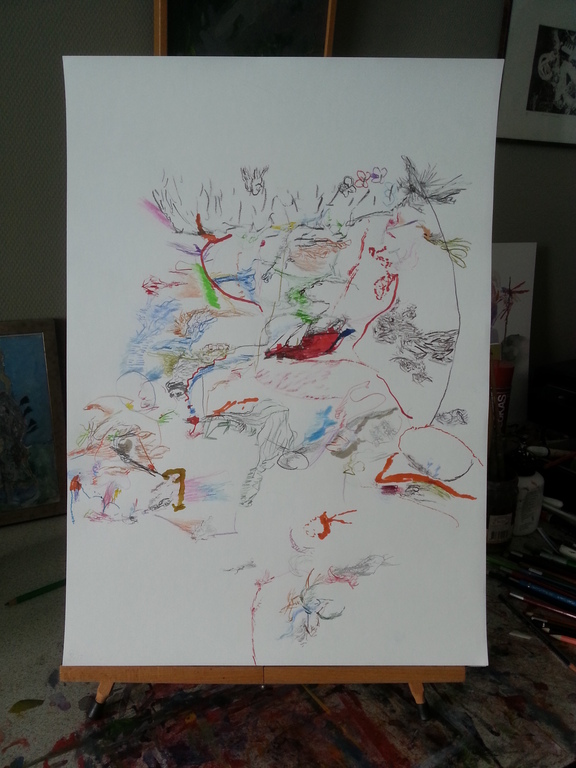 PAUL LOUIS VAN DEN BERGH (1967- ) Gemengde Techniek Tekening - Gesigneerd kopen? Bied vanaf 125!