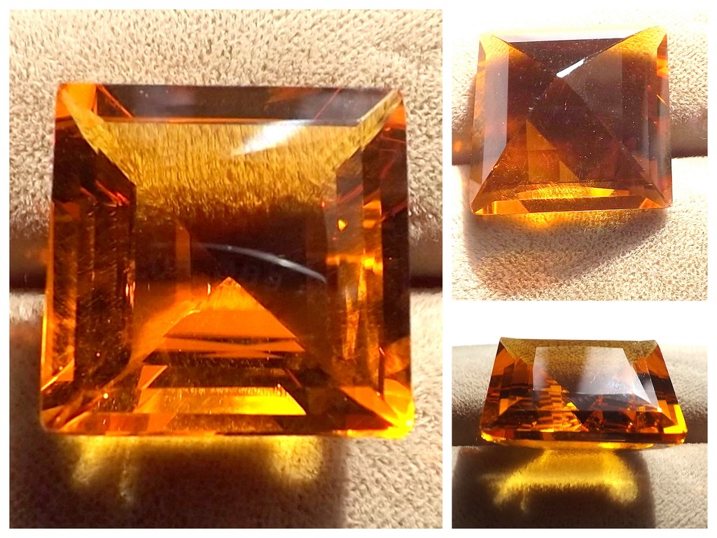 Natuurlijke “Square Checker Cut” Golden Citrine van 33.40 karaat kopen? Bied vanaf 1!