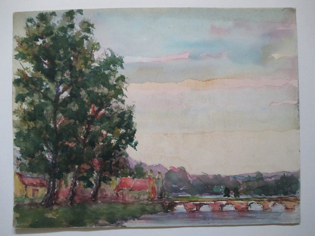 Onbekend gesigneerd, 3 aquarellen kopen? Bied vanaf 1!