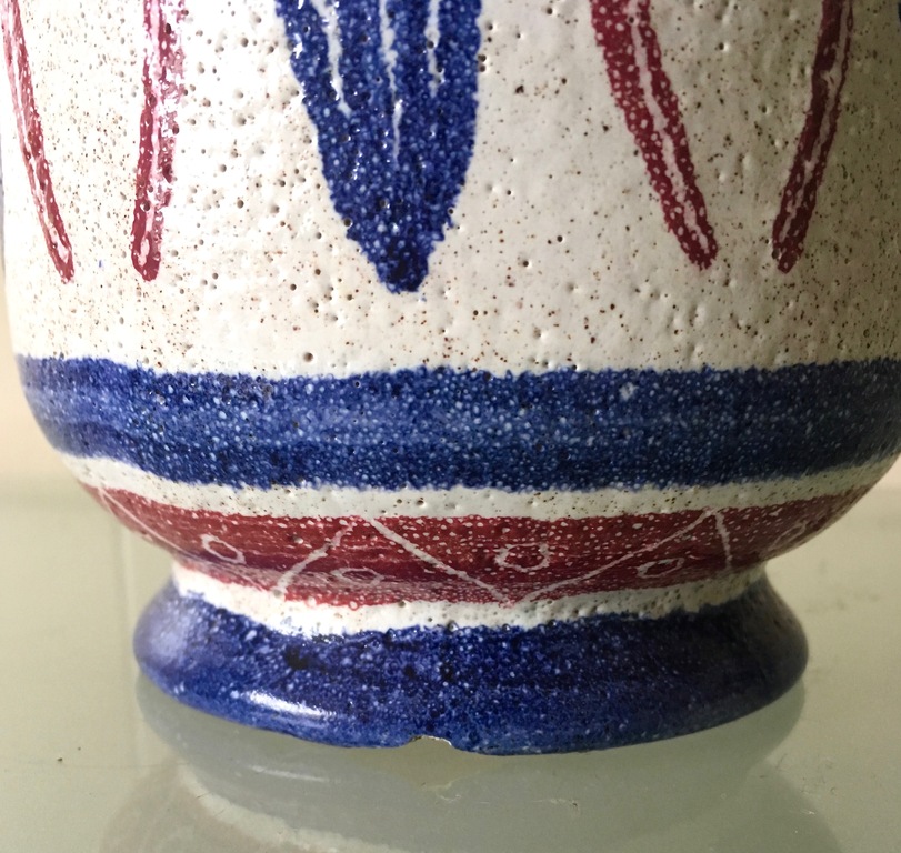 Jan van Stolk & Simon Engelhard - Grote polychrome dekselpot - gesigneerd kopen? Bied vanaf 1!