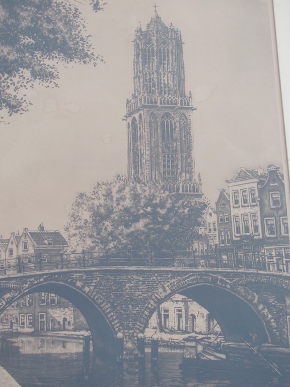 Cornelis Brandenburg - gesigneerde ets De Dom in Utrecht kopen? Bied vanaf 25!