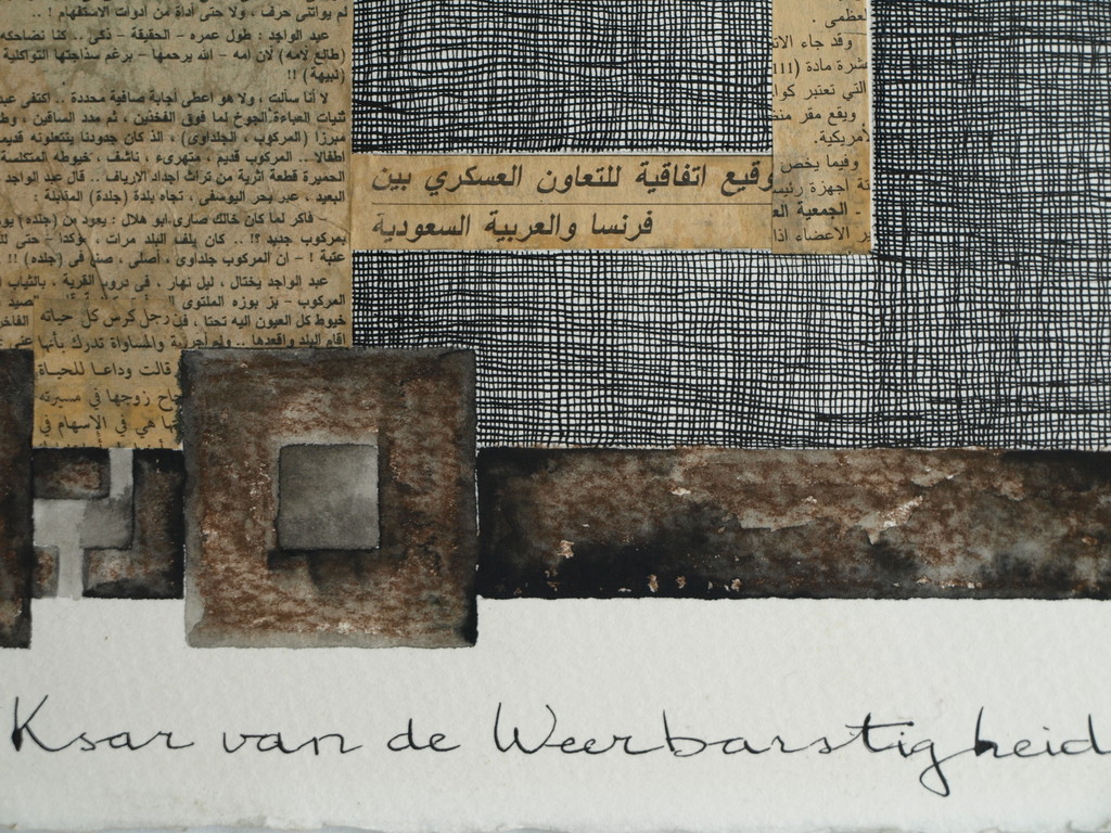 Walter Barten : Collage - Ksar van de Weerbarstigheid – gesigneerd – 1986 kopen? Bied vanaf 25!