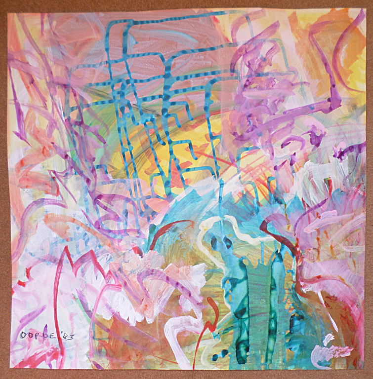 Peter van Oorde - Abstract, acrylverf op papier (groot) kaufen? Bieten Sie von 60!