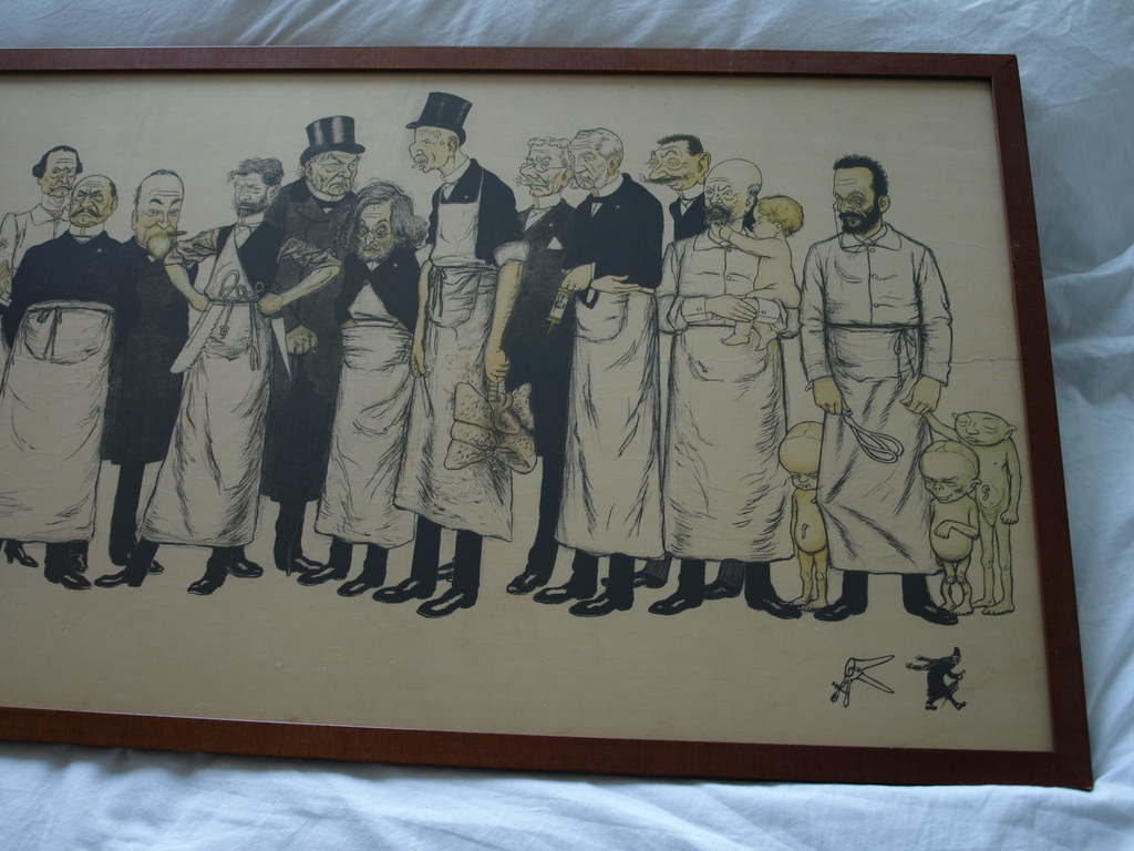 Adrien Barrère : Litho – Professeurs de la Faculté de médecine Parijs – 1904 verkocht voor € 52!