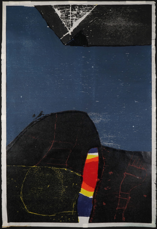 Guillaume Le Roy: Houtsnede, Abstracte compositie IV kopen? Bied vanaf 60!