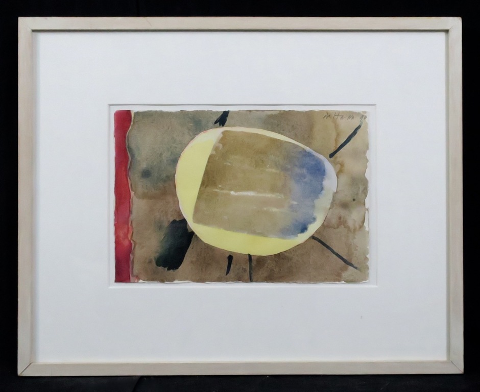 Jurjen de Haan: Aquarel, Ab ovo II - Ingelijst verkocht voor € 40!