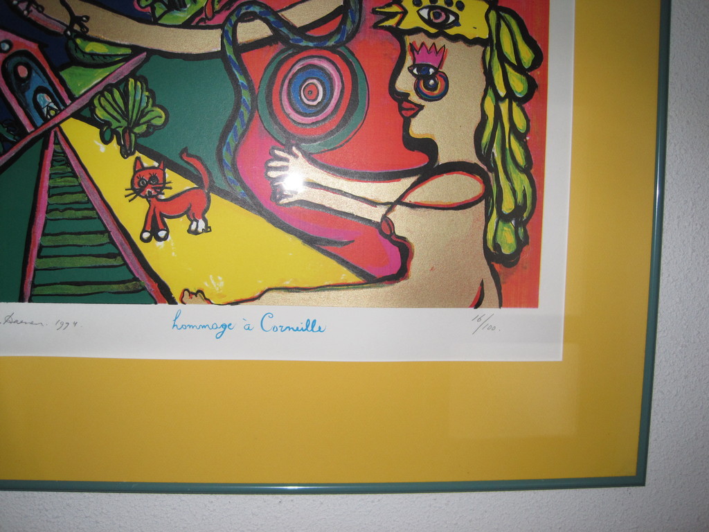 Paul Emile Daenen, gesigneerde zeefdruk, ingelijst, hommage a Corneille kopen? Bied vanaf 45!