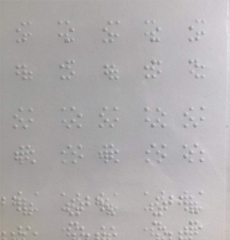 Wim Smits: Blinddruk op papier, Analytical system variations - Ingelijst verkocht voor € 150!