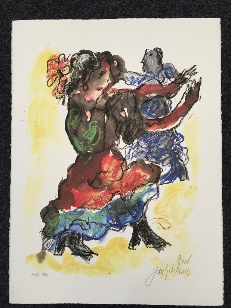 JAN SIERHUIS Originele E/A Piezo/Zeefdruk  Titel: De Dans 2006 kopen? Bied vanaf 1!