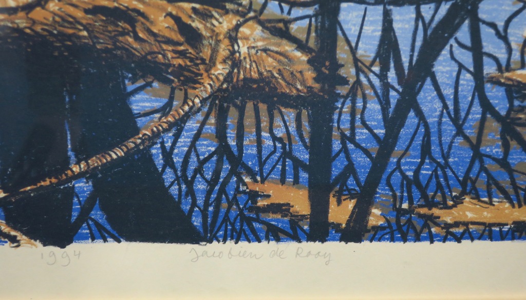 Jacobien de Rooij: Litho, Meeuwen Paradijs -Ingelijst kopen? Bied vanaf 35!