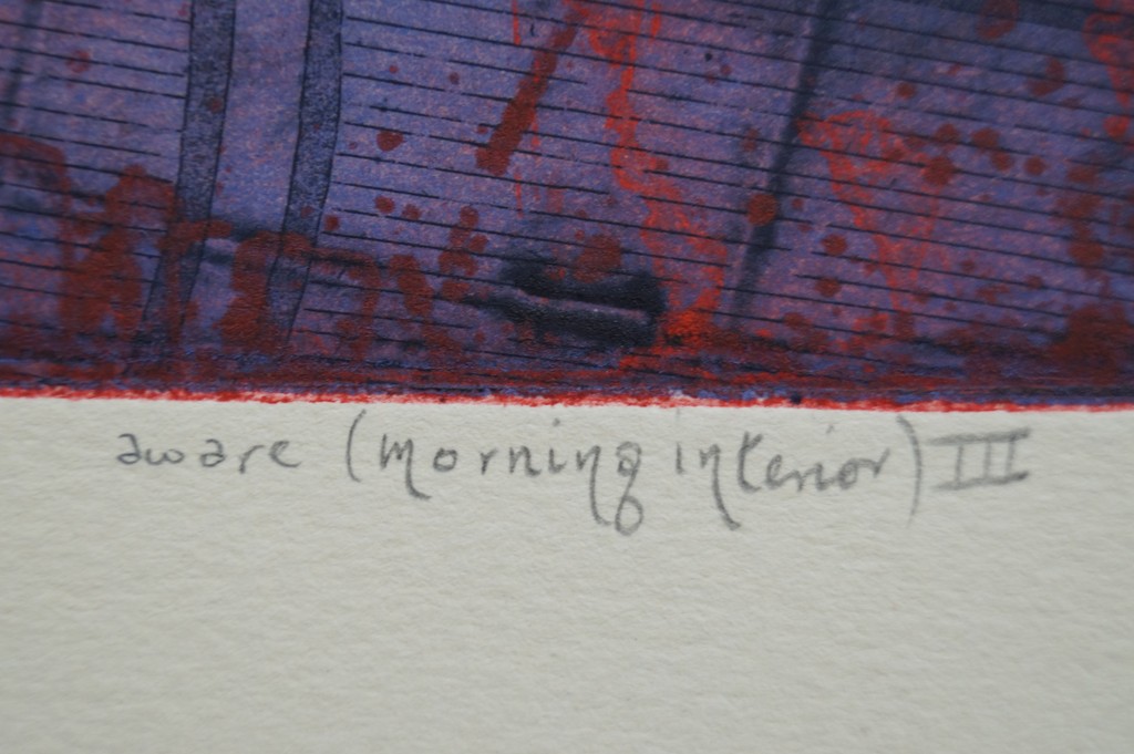 Mark Visione - gesigneerde ets - Aware (morning interior) III kopen? Bied vanaf 25!