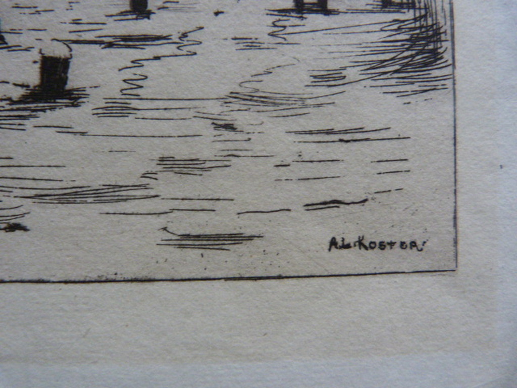 Anton L. Koster  -  twee etsen. kopen? Bied vanaf 1!