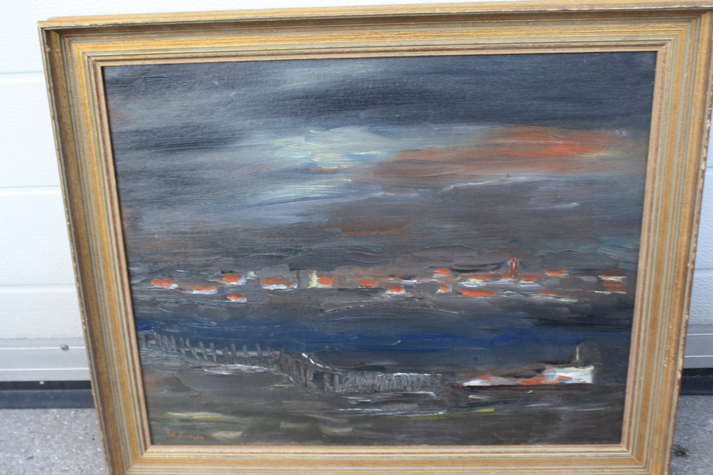 Ed Karsen - cubistische boten op rivier verkocht voor € 41!