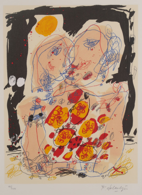 Kees Salentijn: Zeefdruk, Vestidos IV - Ingelijst kopen? Bied vanaf 40!