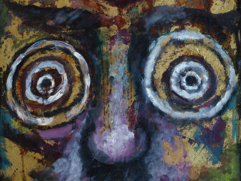 Anina Margiono : Acrylverf op Japans papier , Ogen - gesigneerd kopen? Bied vanaf 25!