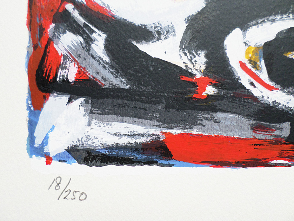 Theo Wolvecamp - Abstracte voorstelling, zeefdruk kopen? Bied vanaf 220!