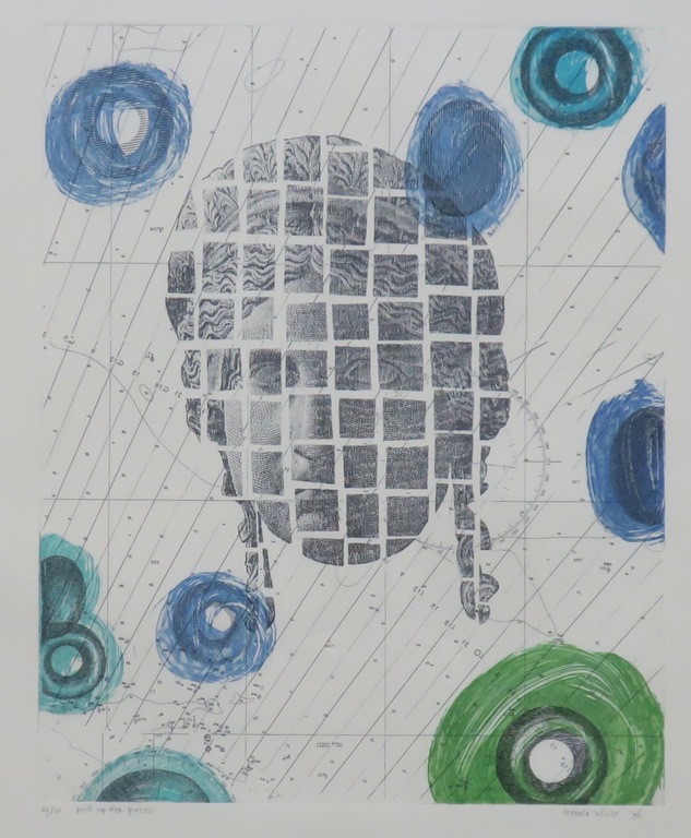 Harald Vlugt: Ets, Pick up her piece - Ingelijst kopen? Bied vanaf 20!