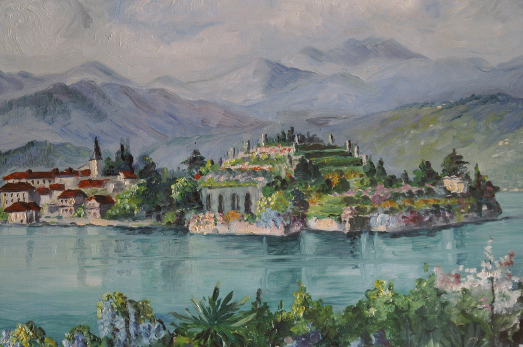 Kelderman, olieverf op board,  mediterraans landschap kopen? Bied vanaf 100!