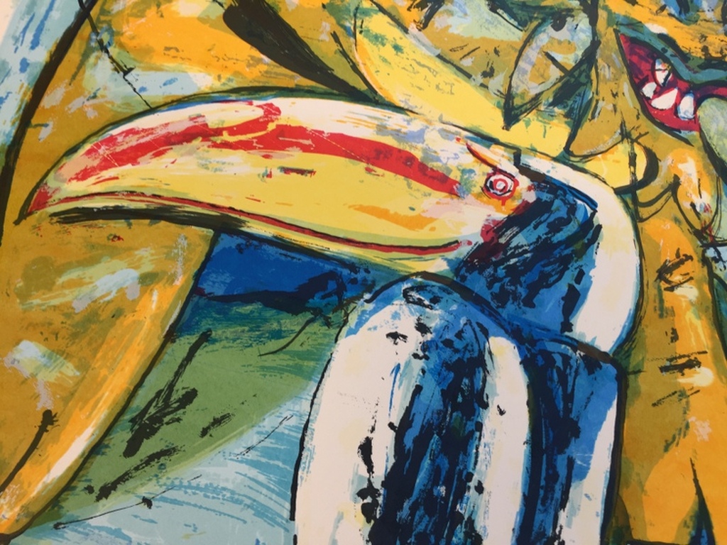 Vrede (Anton) | Litho 43-80 handgesigneerd | This Here's A Zoo | 90x90 cm  kopen? Bied vanaf 50!