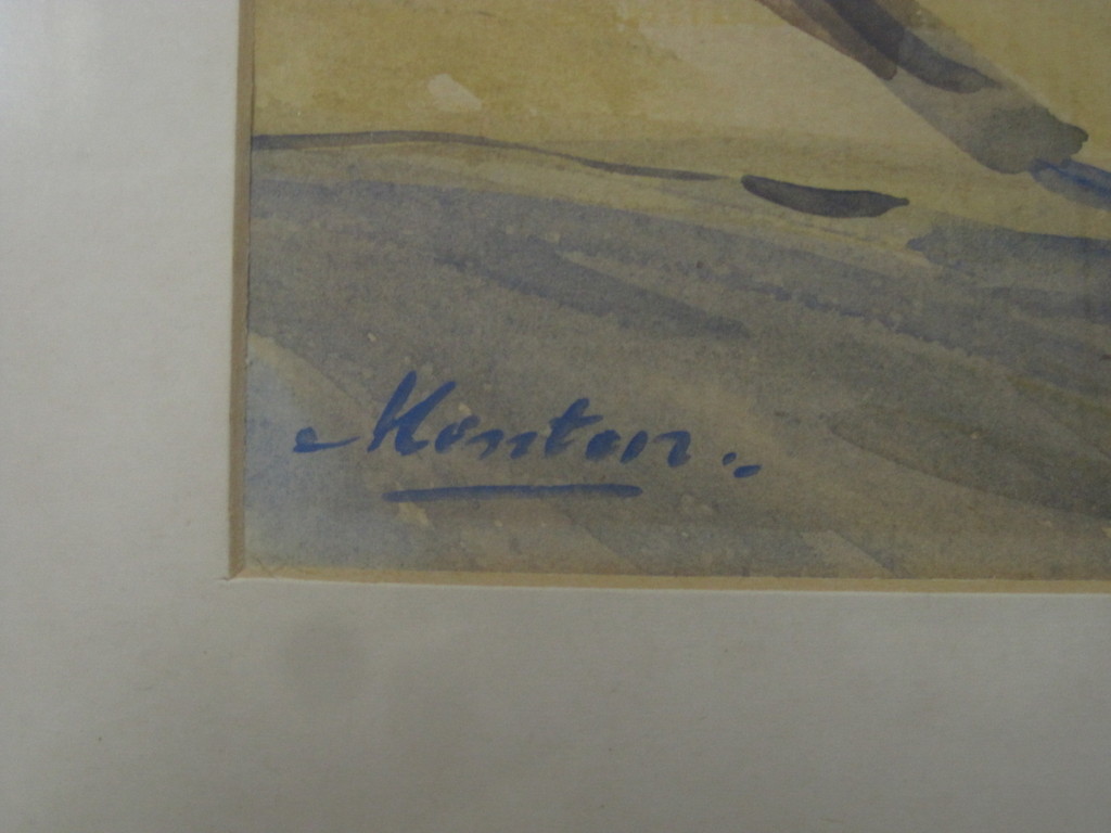Ger Langeweg 1891-1970 aquarel "Menton" gesigneerd 1950 kopen? Bied vanaf 1!