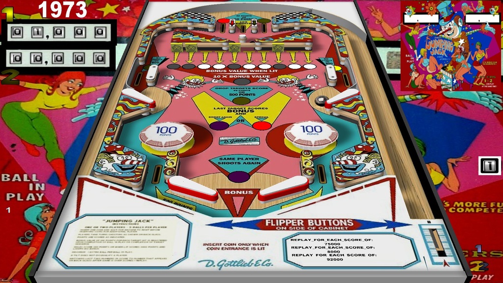 Flipperkast "Jack in the Box" van Gottlieb uit 1973 kopen? Bied vanaf 1!