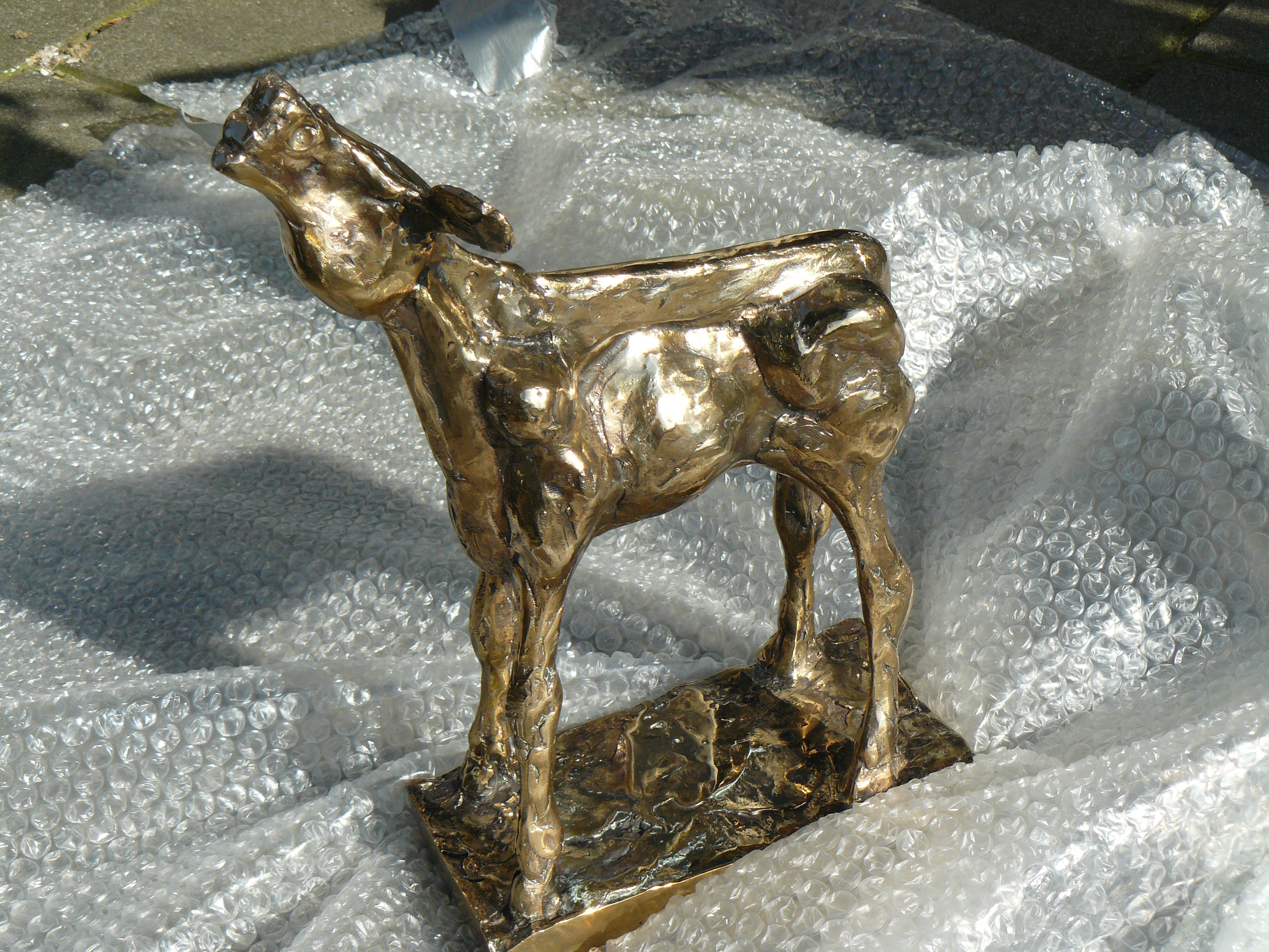 Theo Mackaay , brons , gouden kalf verkocht voor € 900!