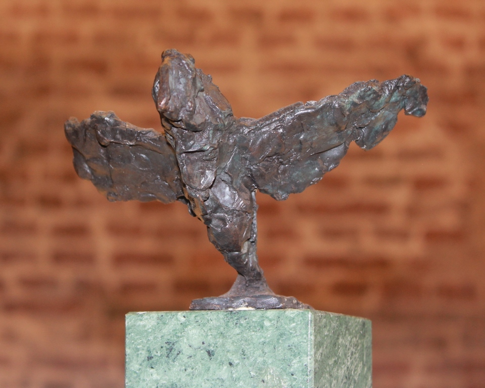 JOHANN VAN DEN NOORT, “Papagaaiduiker” 2007, Bronze. kopen? Bied vanaf 100!