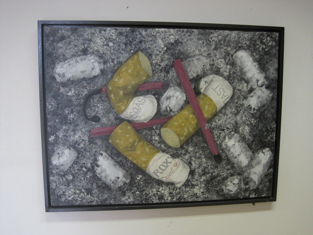 Wieteke v Dort (1943-) GROOT olieverf verkocht voor € 52!