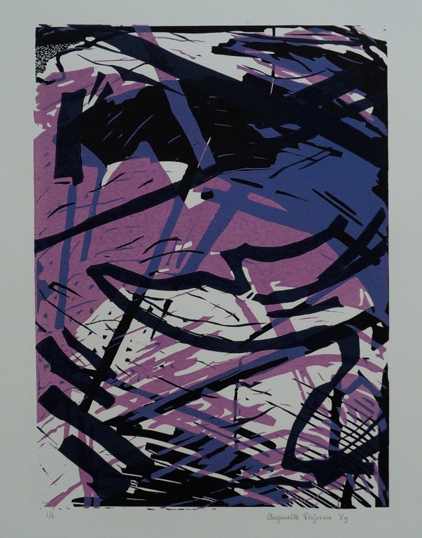 Angenelle Thijssen - gesigneerde houtsnede - 1989 kopen? Bied vanaf 10!