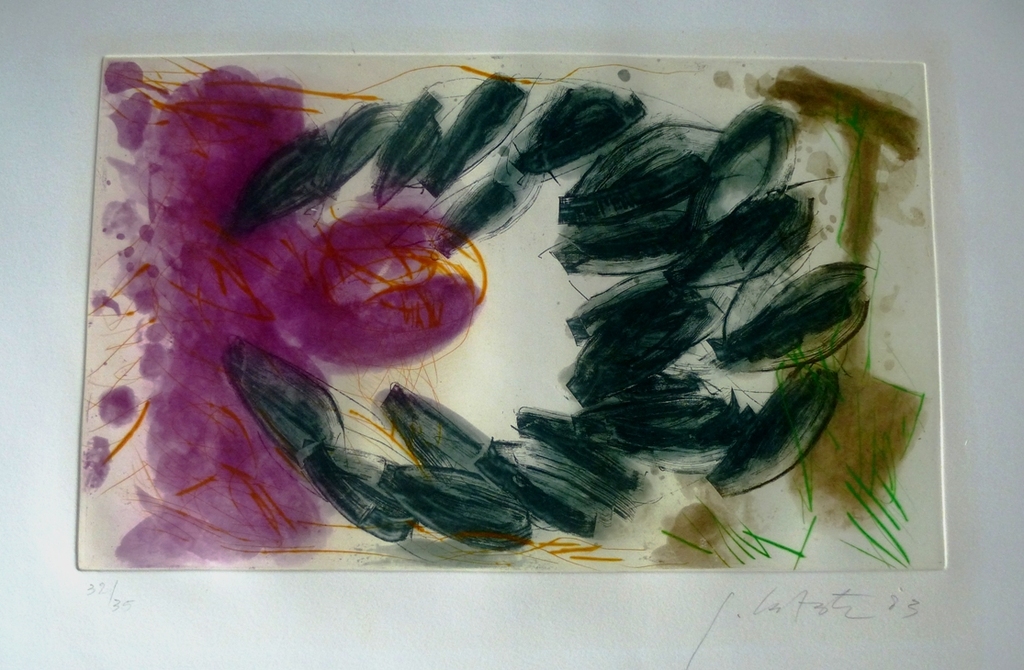 Ger Lataster, Aquatint, ets: 1983, Handgesigneerd, 32/35 verkocht voor € 225!