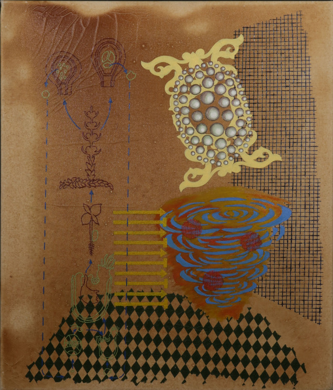 Cees Egas: Gemengde techniek op doek, Z.T. kopen? Bied vanaf 1!