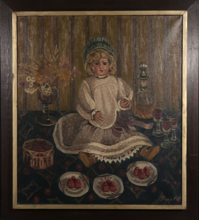 Basje Pot: Olieverf op doek, Wachten op bezoek - Ingelijst kopen? Bied vanaf 150!