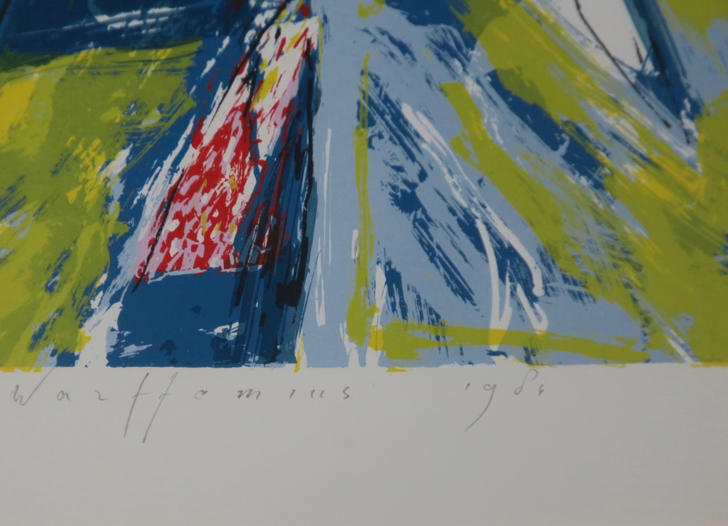 Piet Warffemius: Zeefdruk, Zonder titel - Ingelijst kopen? Bied vanaf 20!