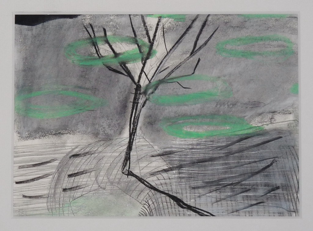 Sandra Kruisbrink: Gemengde techniek, Fantasielandschap, 1996 kopen? Bied vanaf 45!