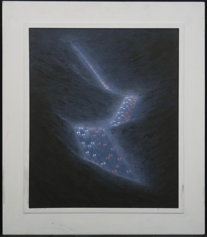 Jeroen Henneman: Olieverf op doek, Zevengebergte - Ingelijst verkocht voor € 1451!