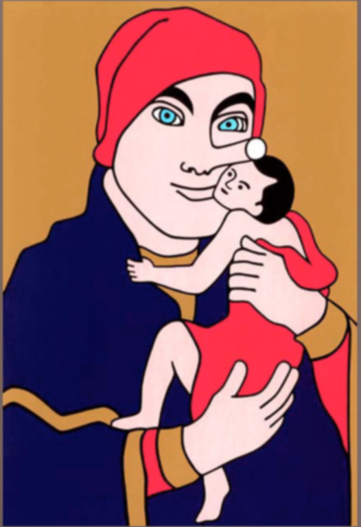 Wouter van Riessen: Zeefdruk, Pinocchio Madonna kopen? Bied vanaf 35!