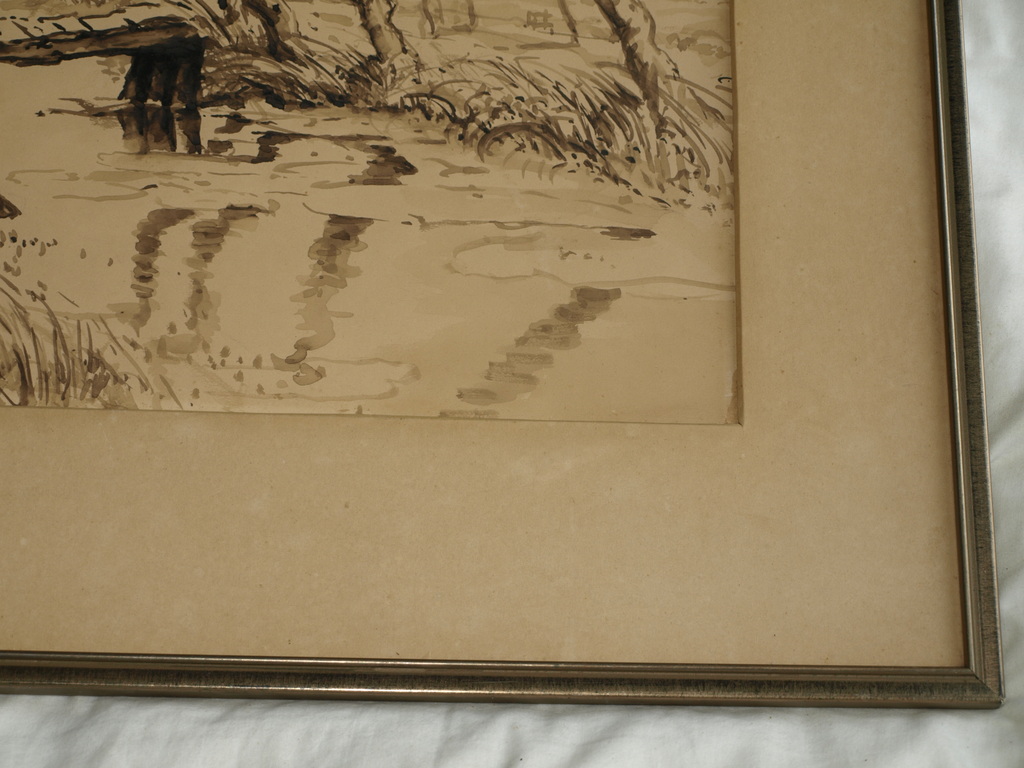 Toon de Jong : Aquarel , Landschap - gesigneerd & ingelijst - ca. 1940 kopen? Bied vanaf 1!