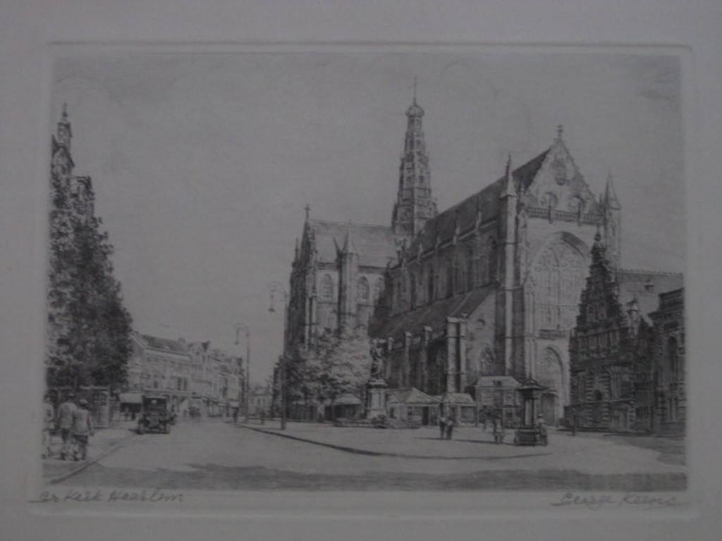 Gedetailleerde ets George KEENS (Hendrik Seegers 1878-1956 ) st Bavo Haarlem kopen? Bied vanaf 1!