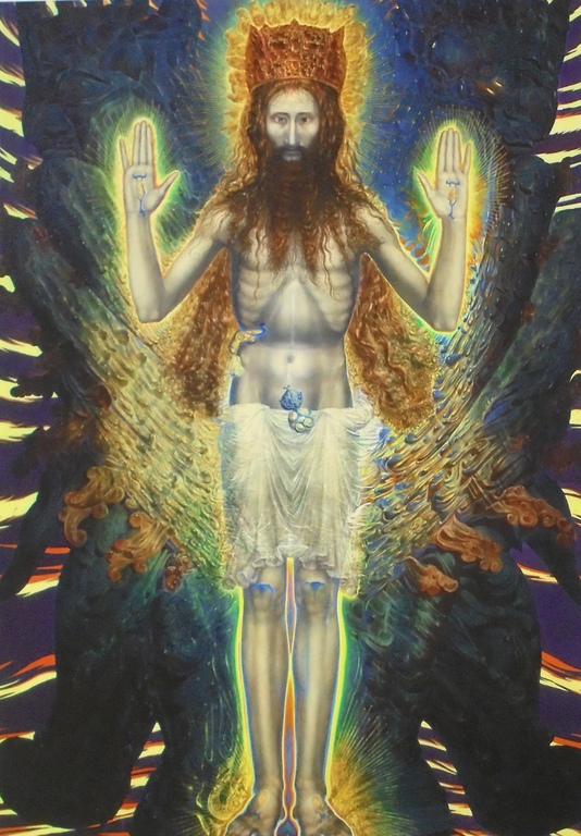 Ernst Fuchs - Jesus in den Schwingen des Cherubs - handgesigneerd kopen? Bied vanaf 89!