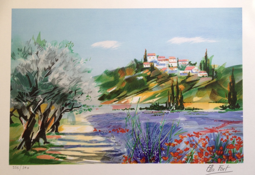Ella Fort - Handgesigneerde kleuren lithografie kopen? Bied vanaf 25!