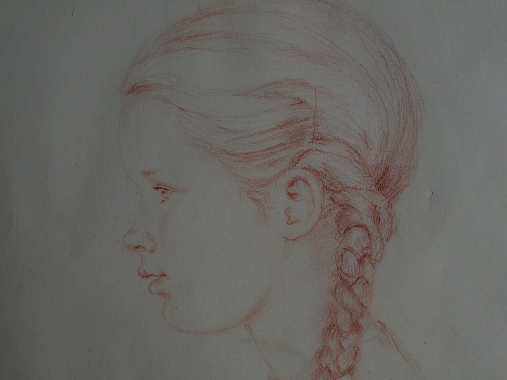 Onbekend : Tekening , Meisje - gesigneerd - 1904  kopen? Bied vanaf 1!